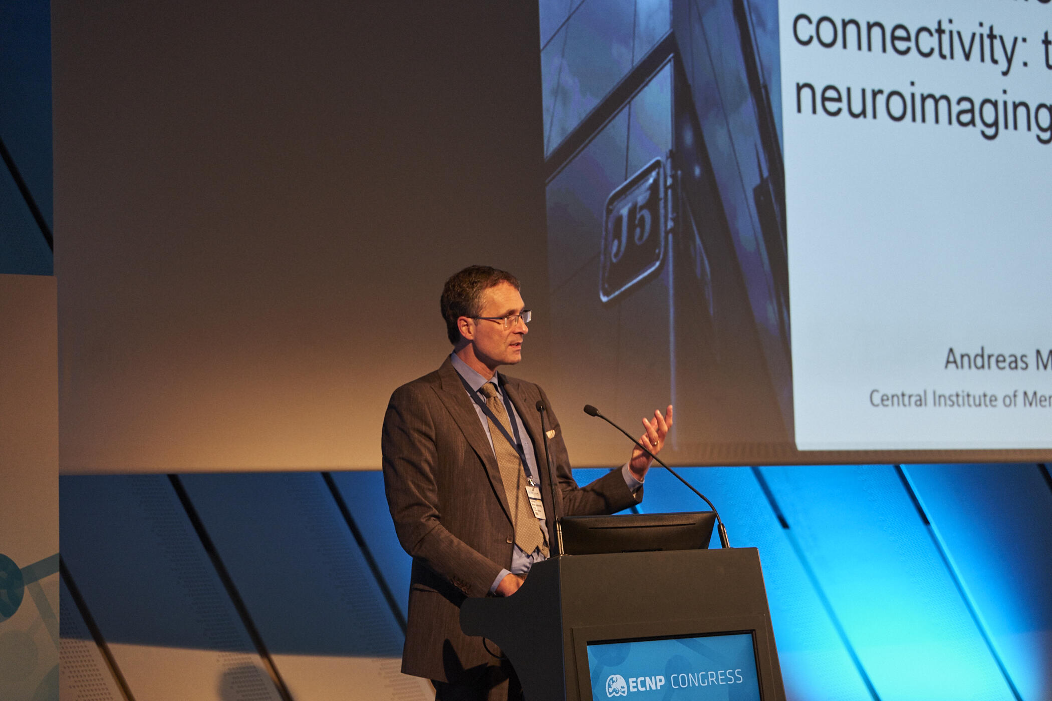 Andreas Meyer-Lindenberg presenting at ECNP 2017 Andreas Meyer-Lindenberg