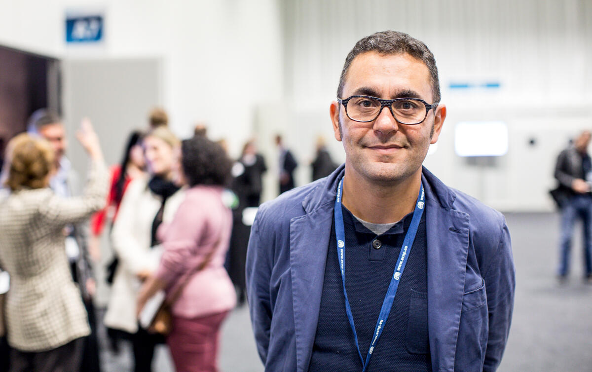 Dr Narcis Cardoner giving an interview