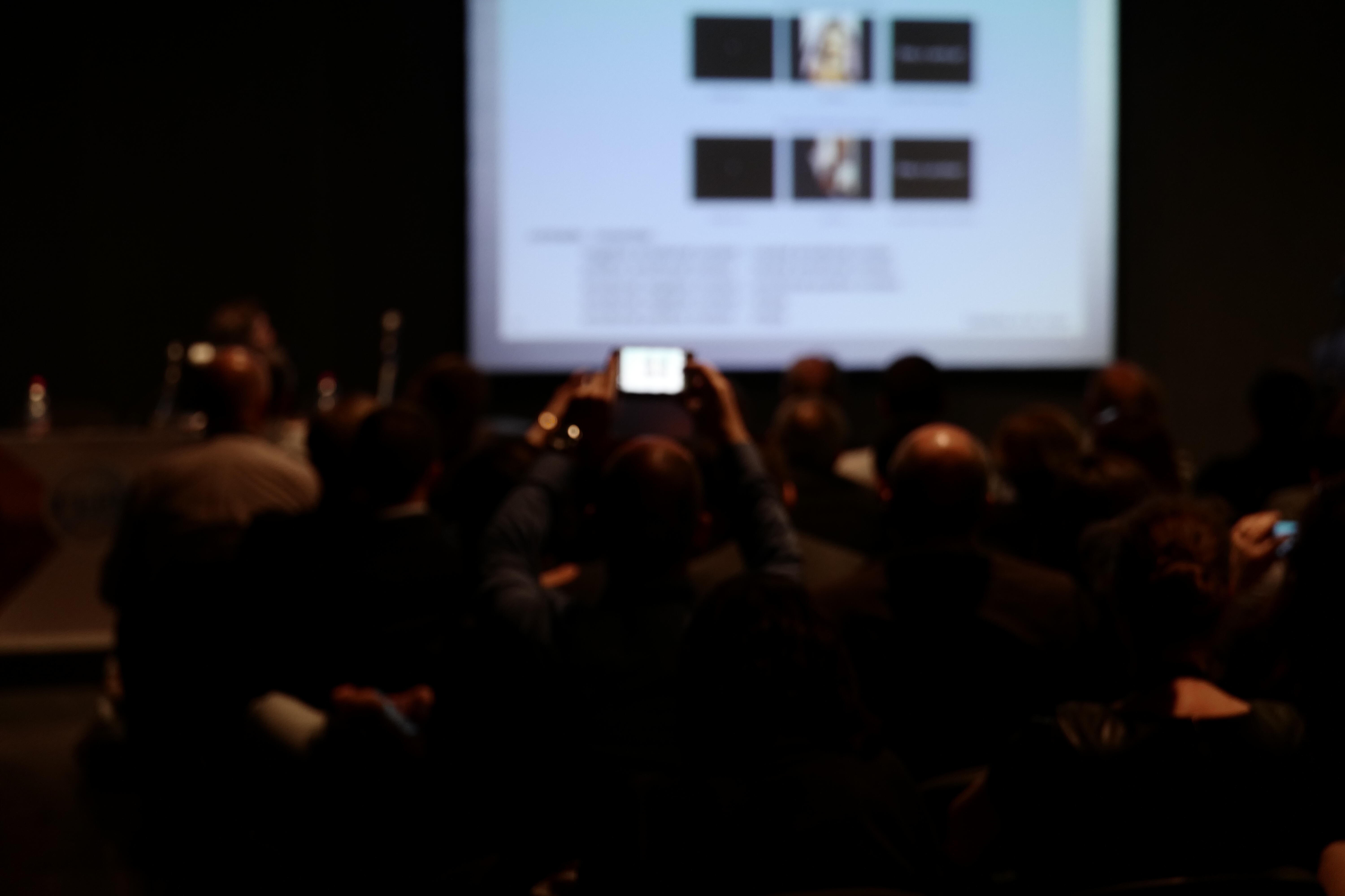 Spectators viewieng the presentation