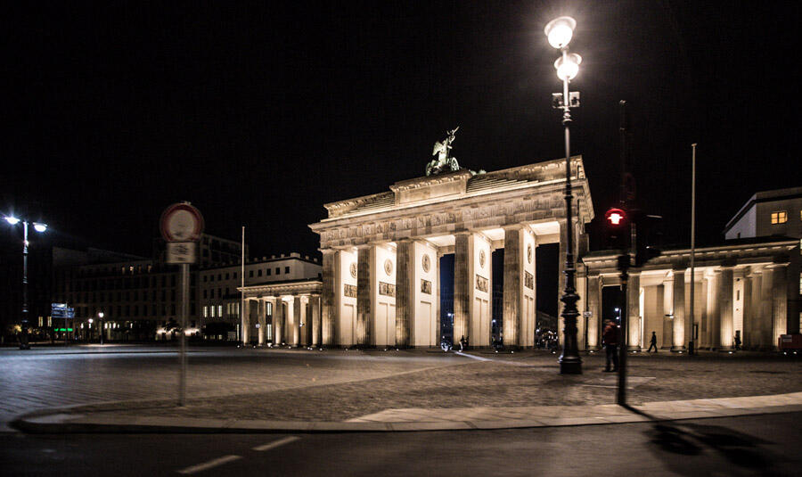 Brandenburg Gate in Berlin at night